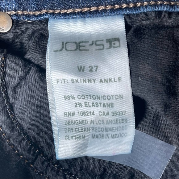 JOE'S SKINNY ANKLE DENIM JEANS - 27 - Picture 7 of 8
